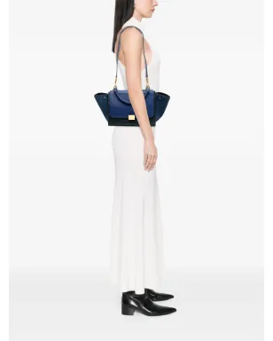 Celine Pre-Owned 2014年スモール バイカラー カーフスキンとスエード トラペーズ・サッチェル - ブラック - サムネイル2