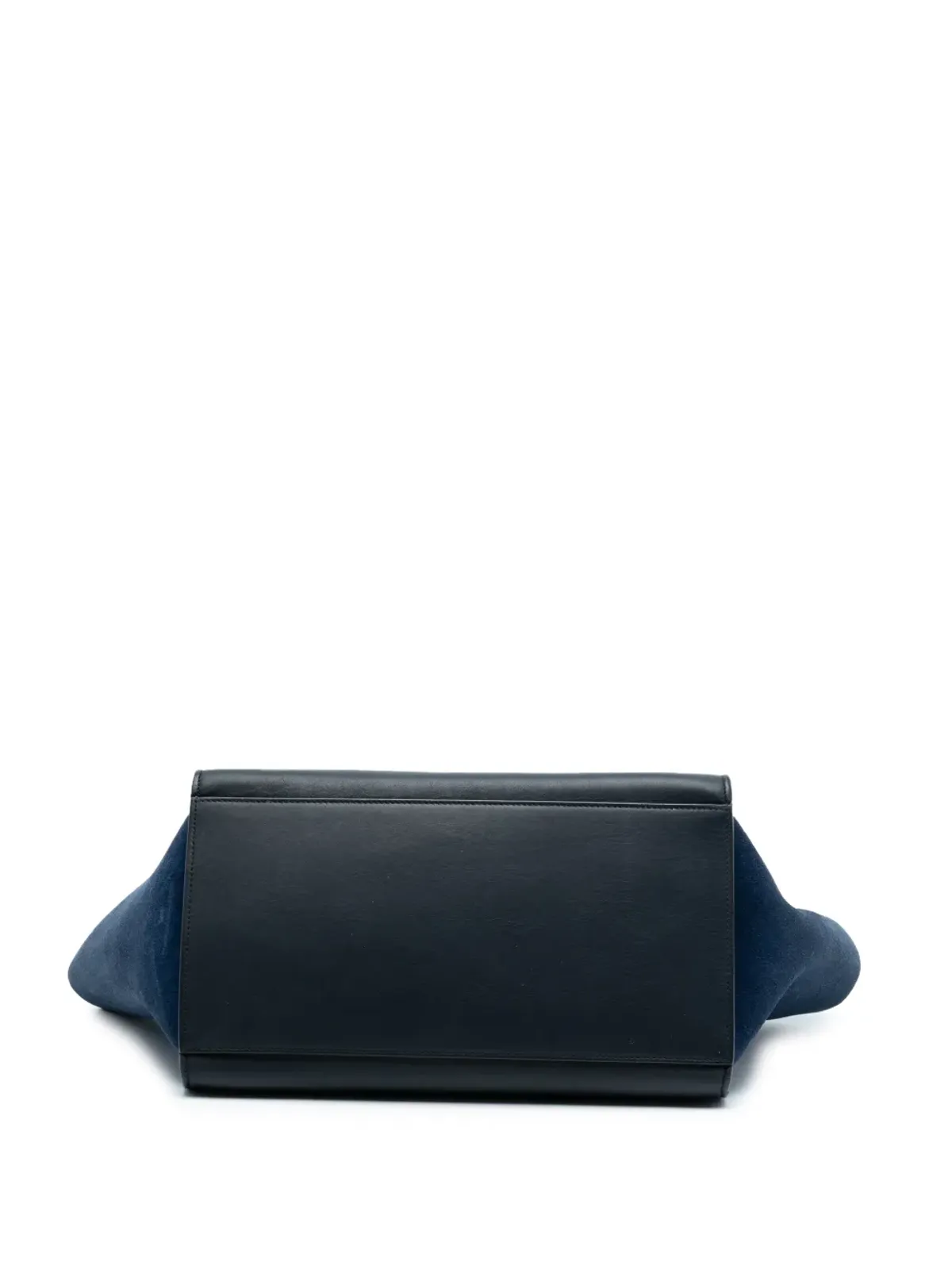 Celine Pre-Owned 2014年スモール バイカラー カーフスキンとスエード トラペーズ・サッチェル - ブラック - 画像4