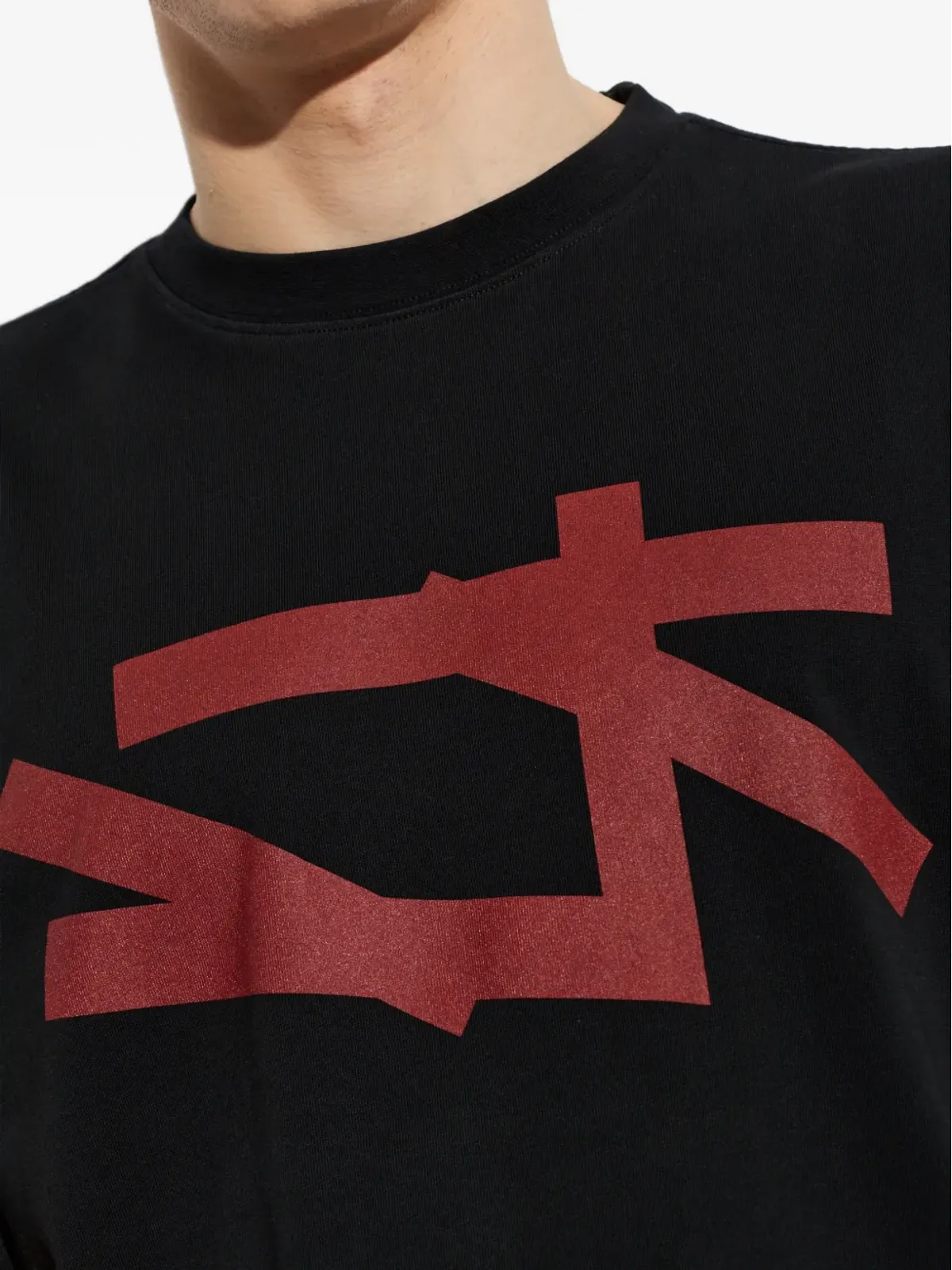 44 LABEL GROUP グラフィック クルーネック Tシャツ ブラック - 画像5