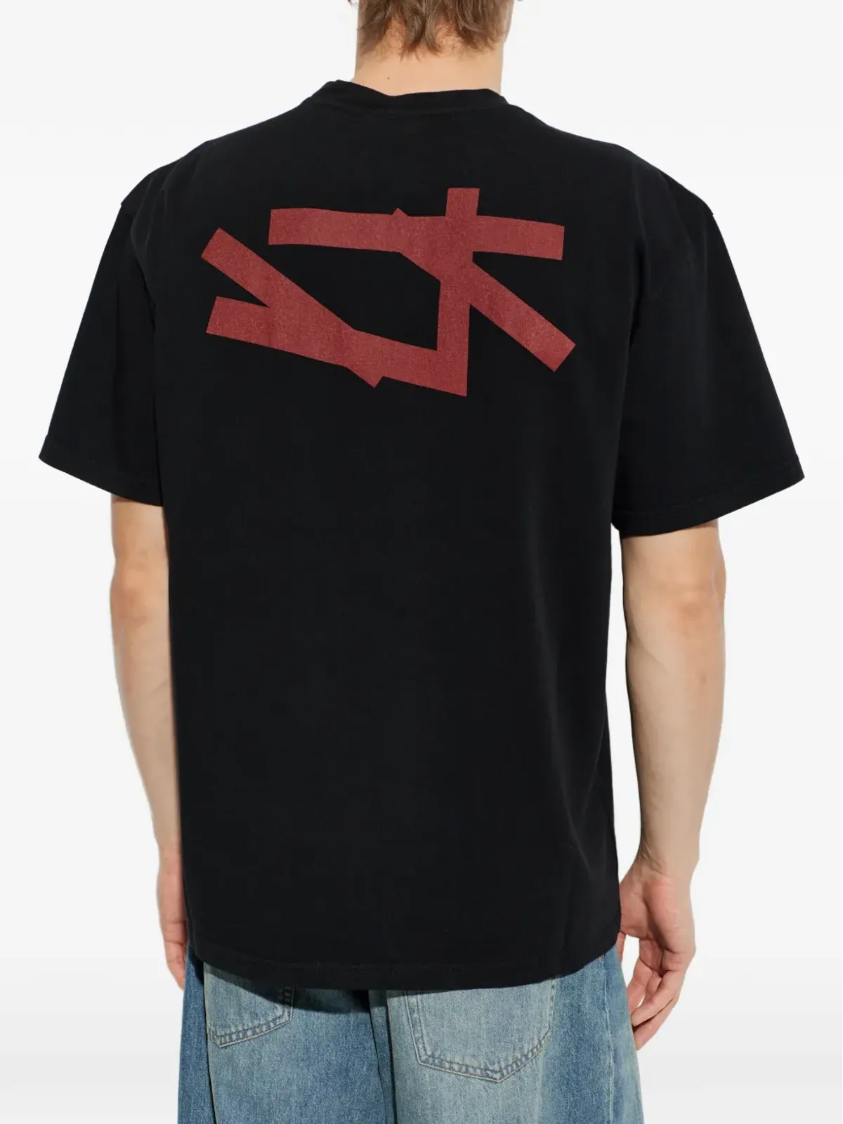 44 LABEL GROUP グラフィック クルーネック Tシャツ ブラック - 画像4