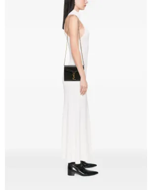 Saint Laurent グレイン・ド・プードル モノグラム カサンドラ チェーン ウォレット クロスボディ バッグ - サムネイル2