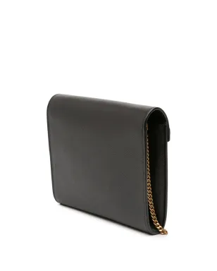 Saint Laurent グレイン・ド・プードル モノグラム カサンドラ チェーン ウォレット クロスボディ バッグ - サムネイル3