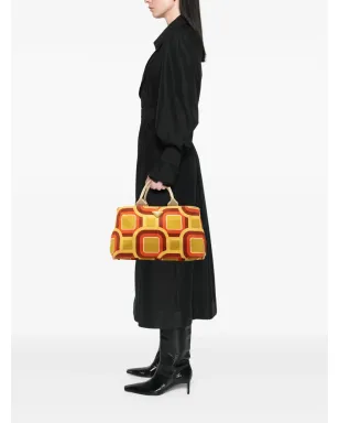 Prada Pre-Owned プリントキャンバス Canapa Soho サッチェル - イエロー - サムネイル2