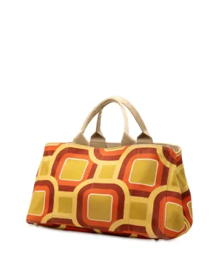Prada Pre-Owned プリントキャンバス Canapa Soho サッチェル - イエロー - サムネイル3