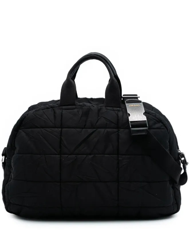 Prada Pre-Owned Prada Pre-Owned テスツート ボンバー トラベルバッグ ブラックの商品画像