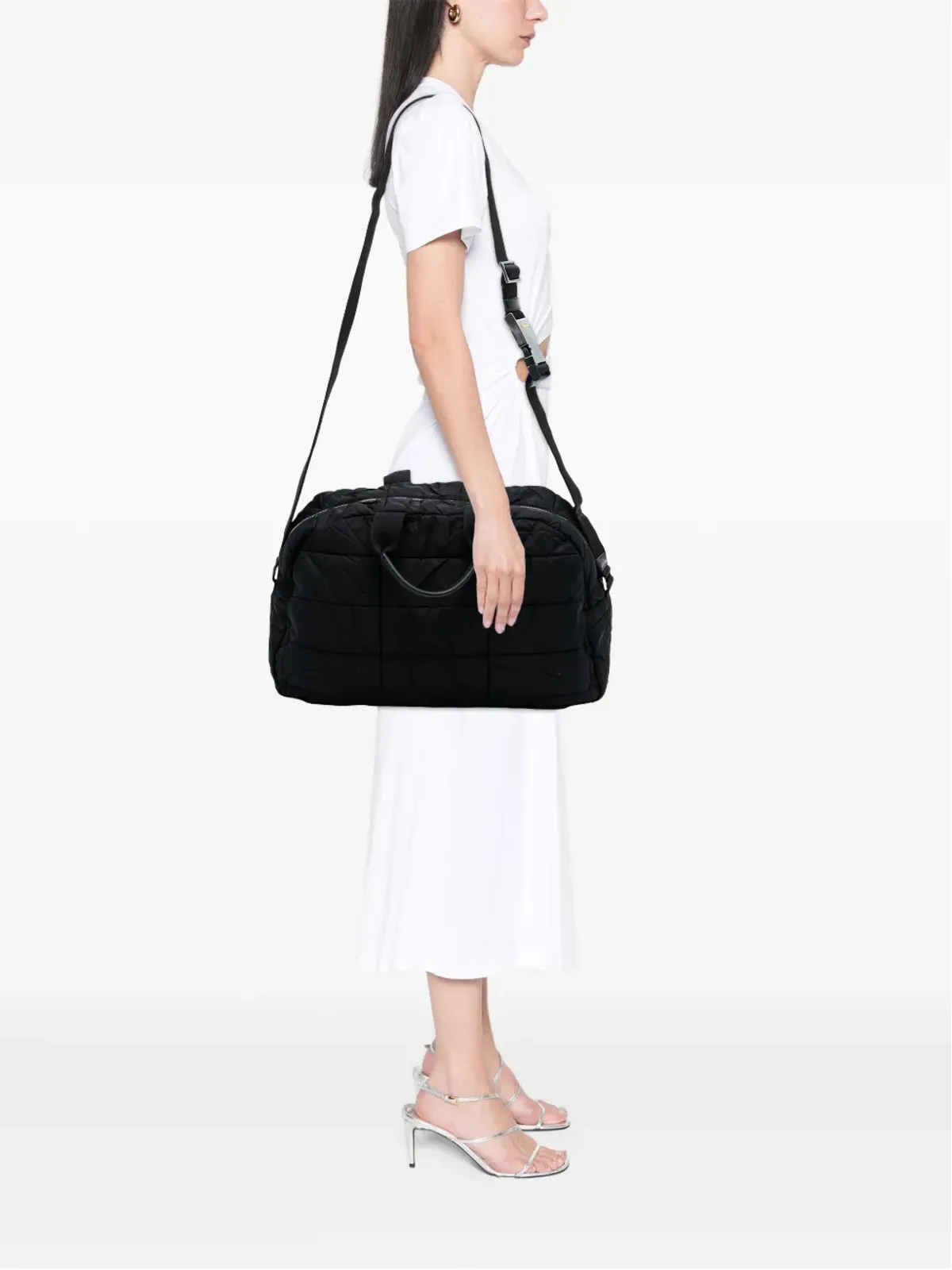 Prada Pre-Owned テスツート ボンバー トラベルバッグ ブラック - 画像2