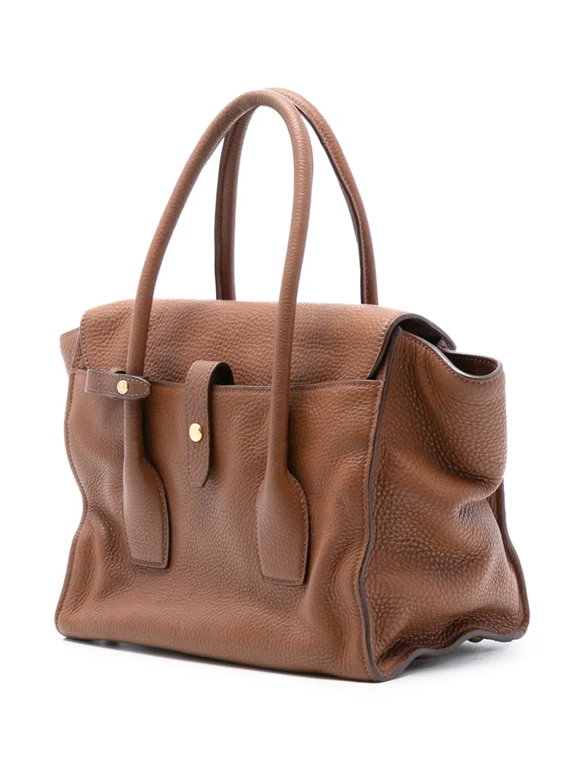 Prada Pre-Owned 2010-2025 Vitello Daino Sound Lock satchel - Brown - 画像3