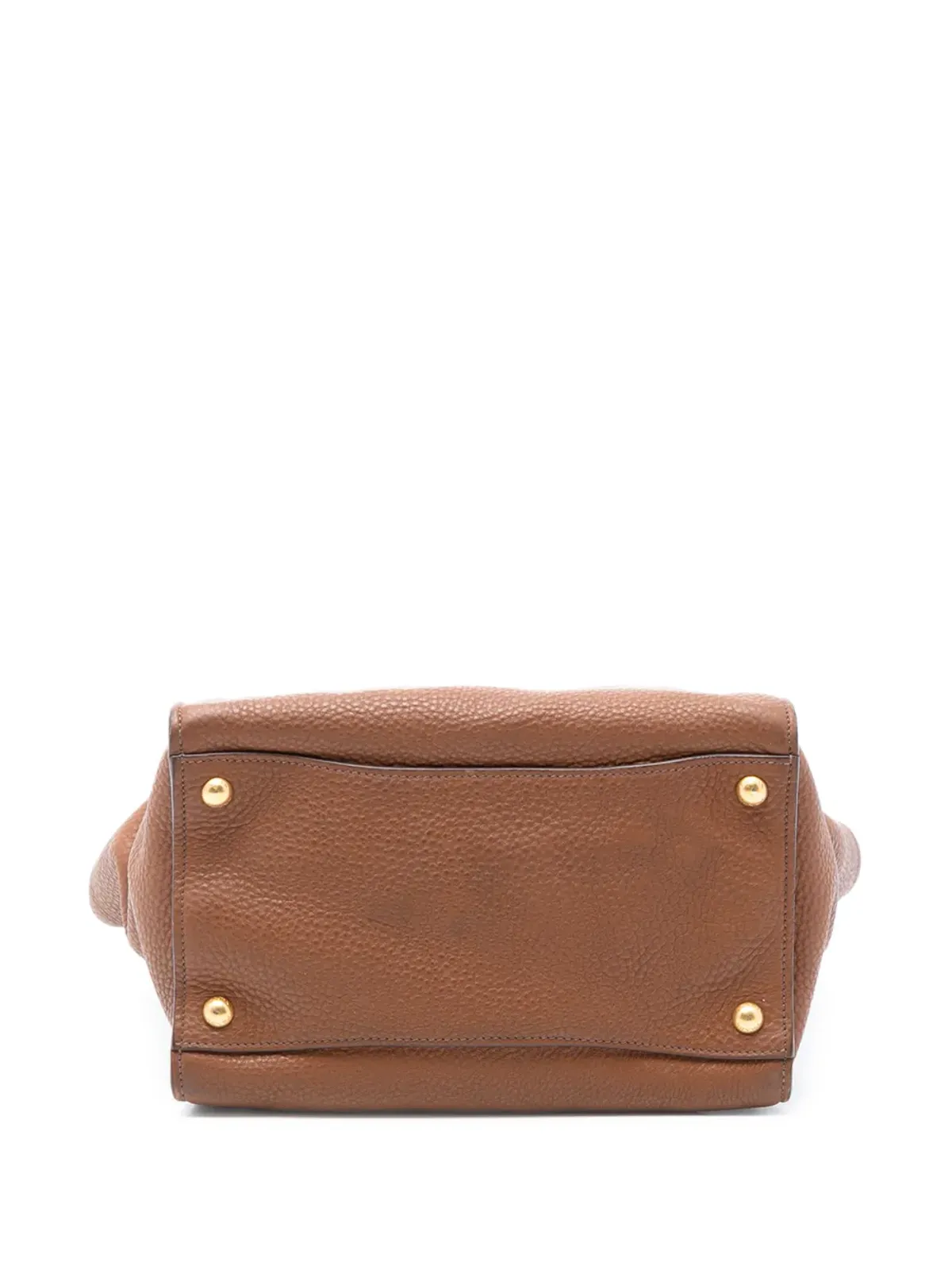 Prada Pre-Owned 2010-2025 Vitello Daino Sound Lock satchel - Brown - 画像4