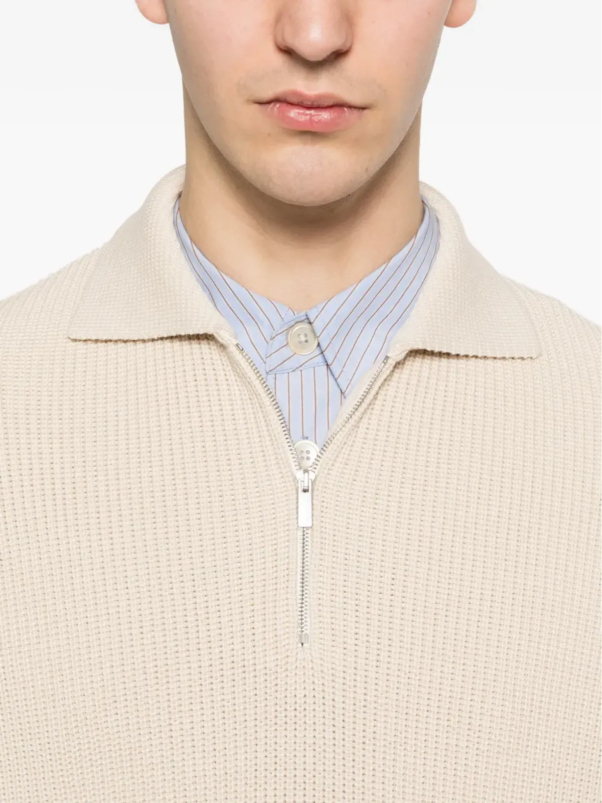Lardini ハーフジップポロセーター - 画像5
