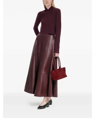 Altuzarra Varda flared lambskin skirt - サムネイル2