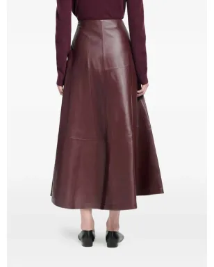 Altuzarra Varda flared lambskin skirt - サムネイル3
