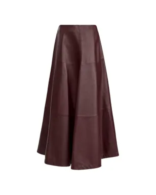 Altuzarra Varda flared lambskin skirt - サムネイル4