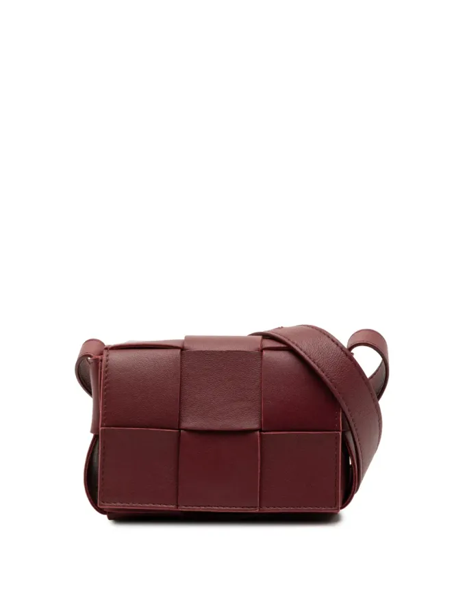 Bottega Veneta Pre-Owned Bottega Veneta Pre-Owned ボッテガ・ヴェネタ Candy Nappa Intrecciato Cassette クロスボディバッグ レッドの商品画像