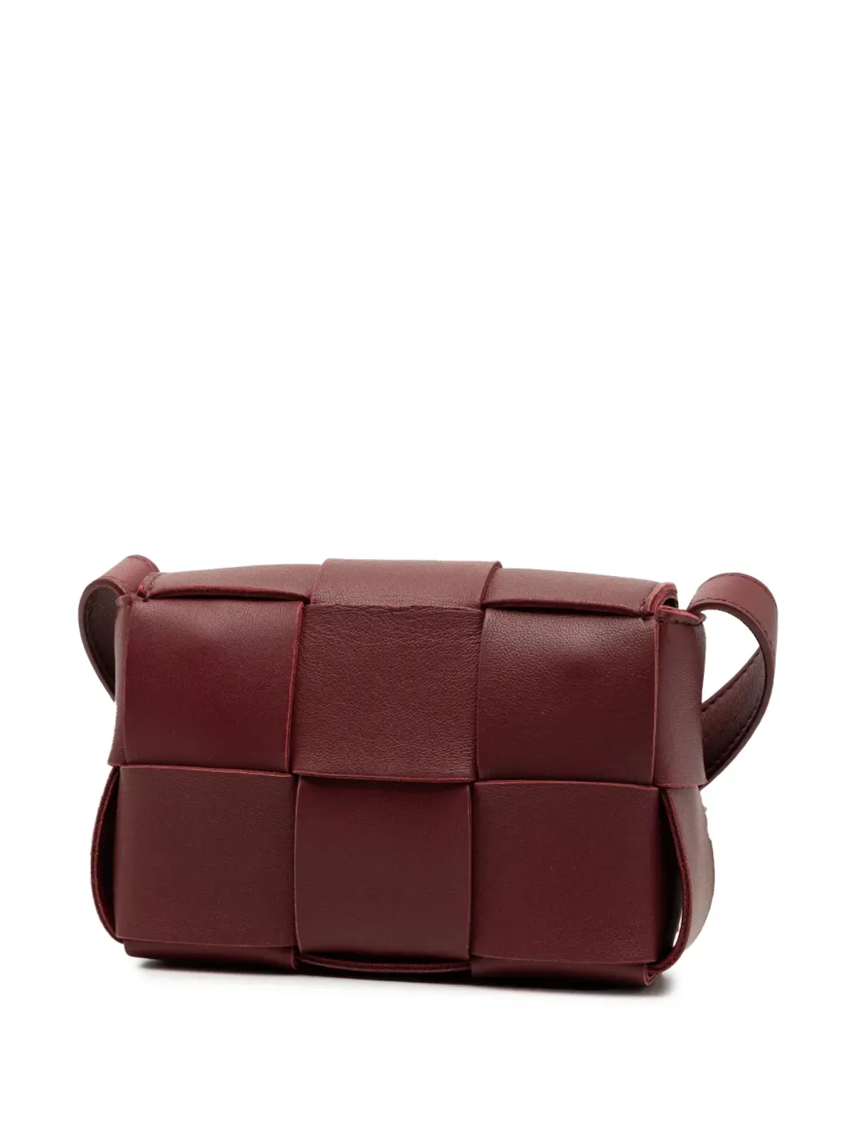 Bottega Veneta Pre-Owned ボッテガ・ヴェネタ Candy Nappa Intrecciato Cassette クロスボディバッグ レッド - 画像3