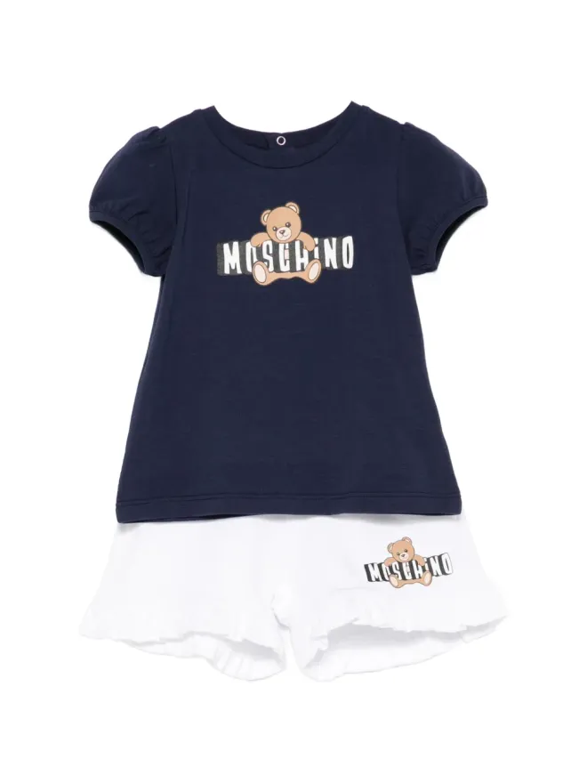 Moschino Kids Moschino Kids ラッフルヘム テディプリント トラックスーツ - Whiteの商品画像