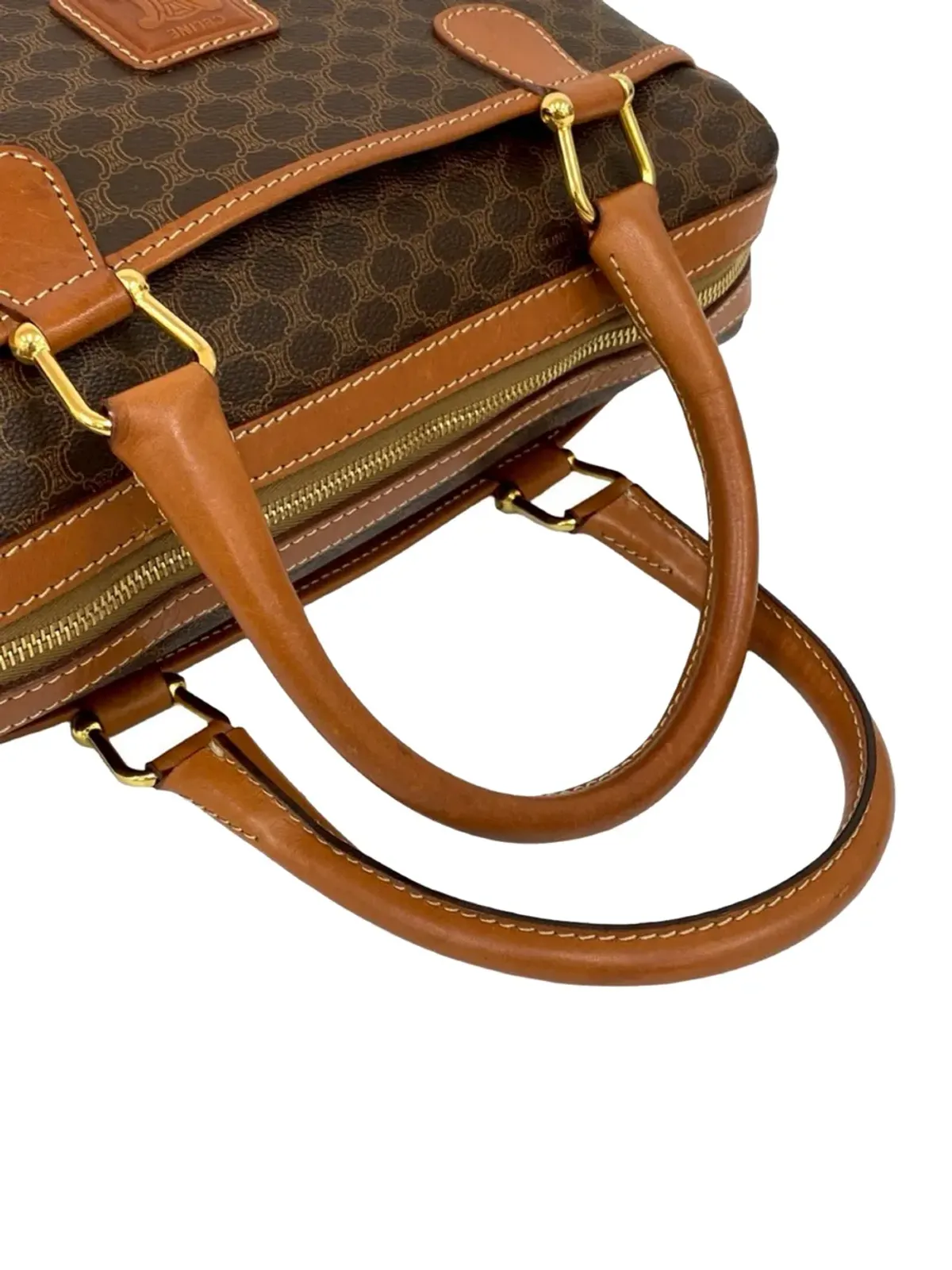 Celine Pre-Owned 1995 Macadam Coated Canvas boston bag - Brown - 画像2