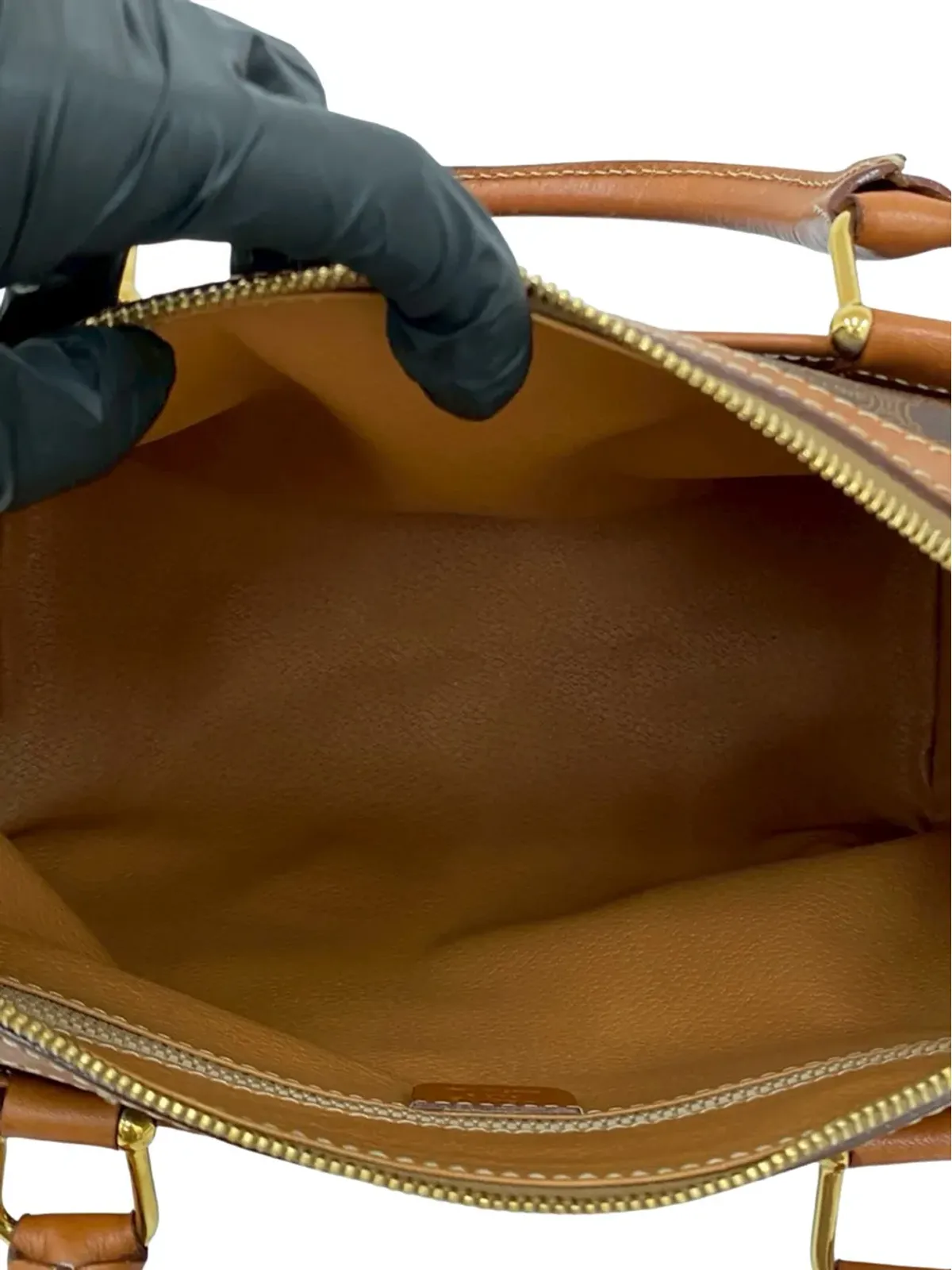 Celine Pre-Owned 1995 Macadam Coated Canvas boston bag - Brown - 画像4