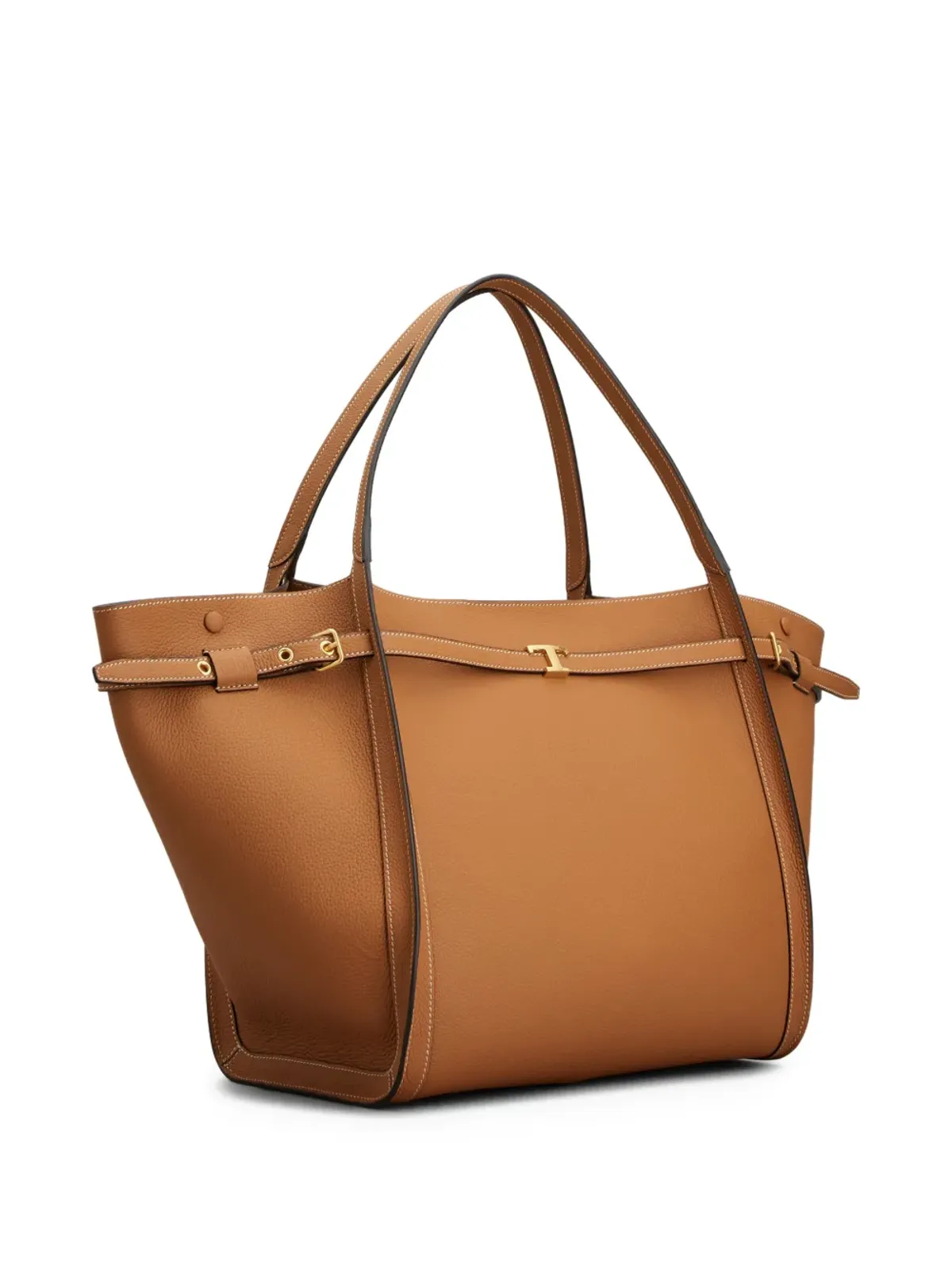 Tod's レザー トートバッグ ブラウン - 画像2