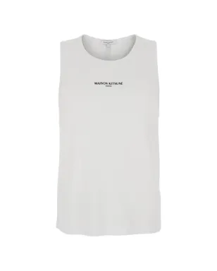 Maison Kitsuné ロゴプリントベスト - White - サムネイル1