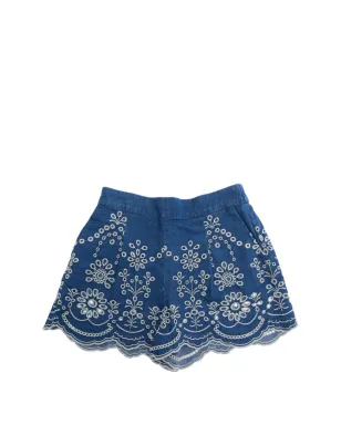MC2 Saint Barth Kids アマニ刺繍スカラップデニムショーツ - サムネイル2