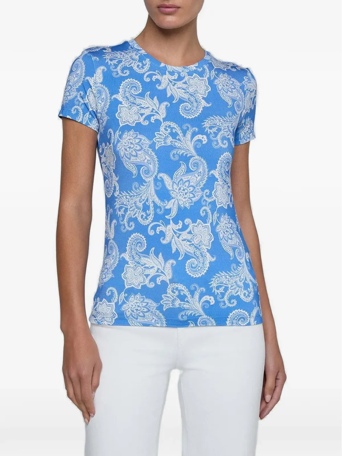 L'Agence Ressi ペイズリープリント Tシャツ - 画像2
