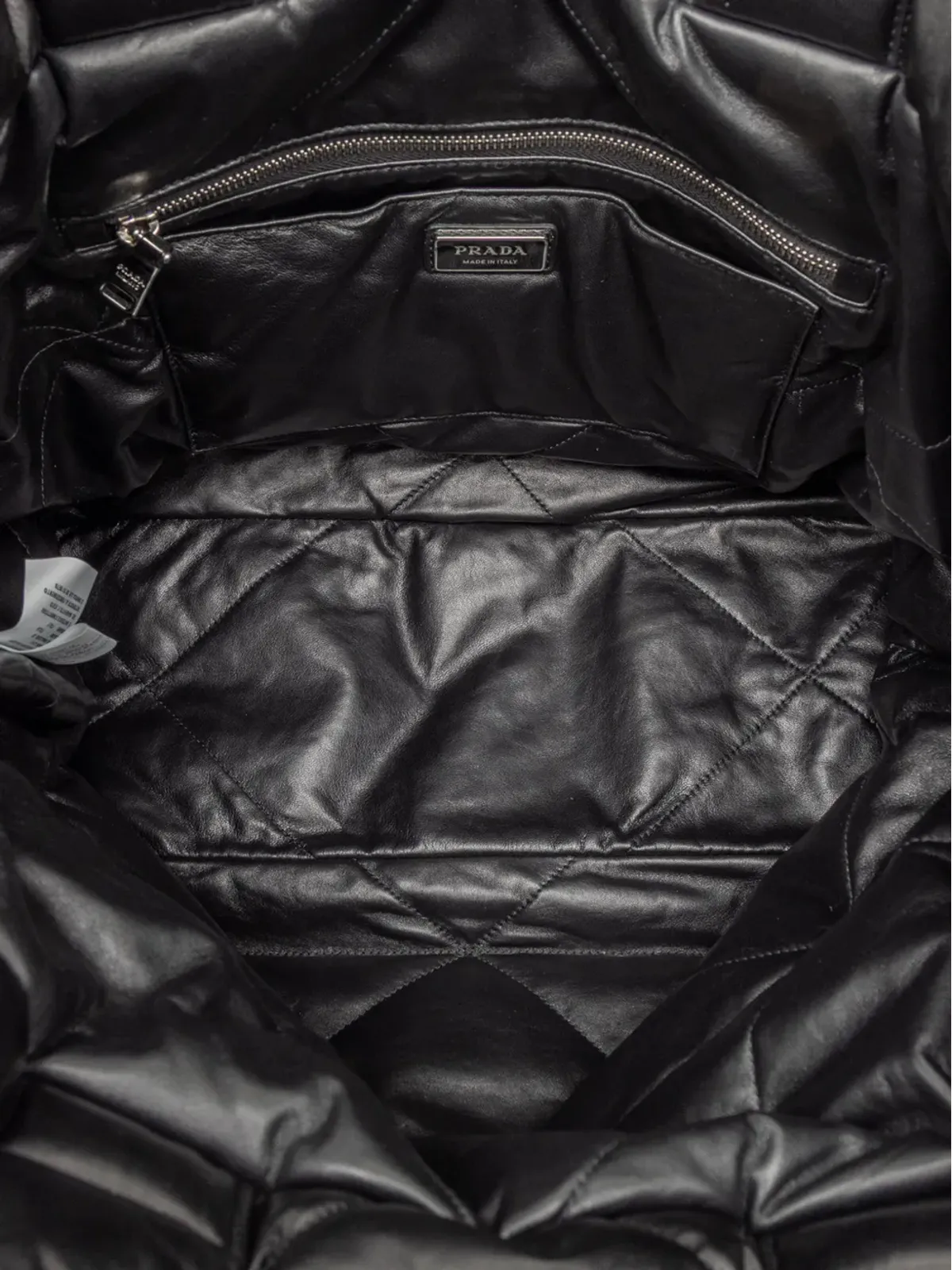 Prada Pre-Owned キルティング ナッパレザー パッド入り トートバッグ ブラック - 画像5