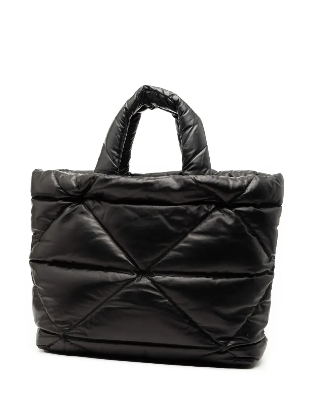 Prada Pre-Owned キルティング ナッパレザー パッド入り トートバッグ ブラック - 画像3