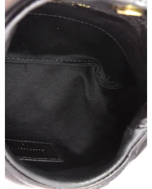 Saint Laurent Pre-Owned LouLou Puffer Leather クラッチバッグ - ブラック - サムネイル5