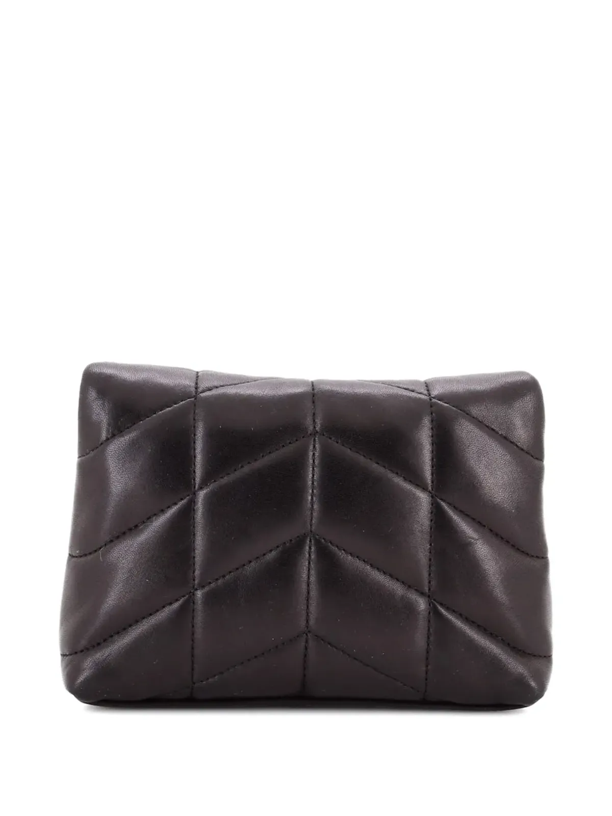 Saint Laurent Pre-Owned LouLou Puffer Leather クラッチバッグ - ブラック - 画像2
