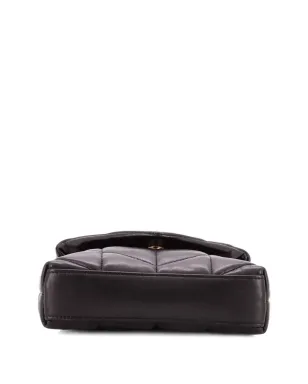 Saint Laurent Pre-Owned LouLou Puffer Leather クラッチバッグ - ブラック - サムネイル4