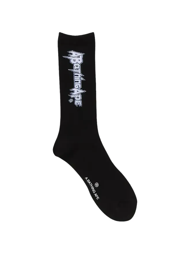 A BATHING APE® A BATHING APE® ロゴディテール ソックス ブラックの商品画像