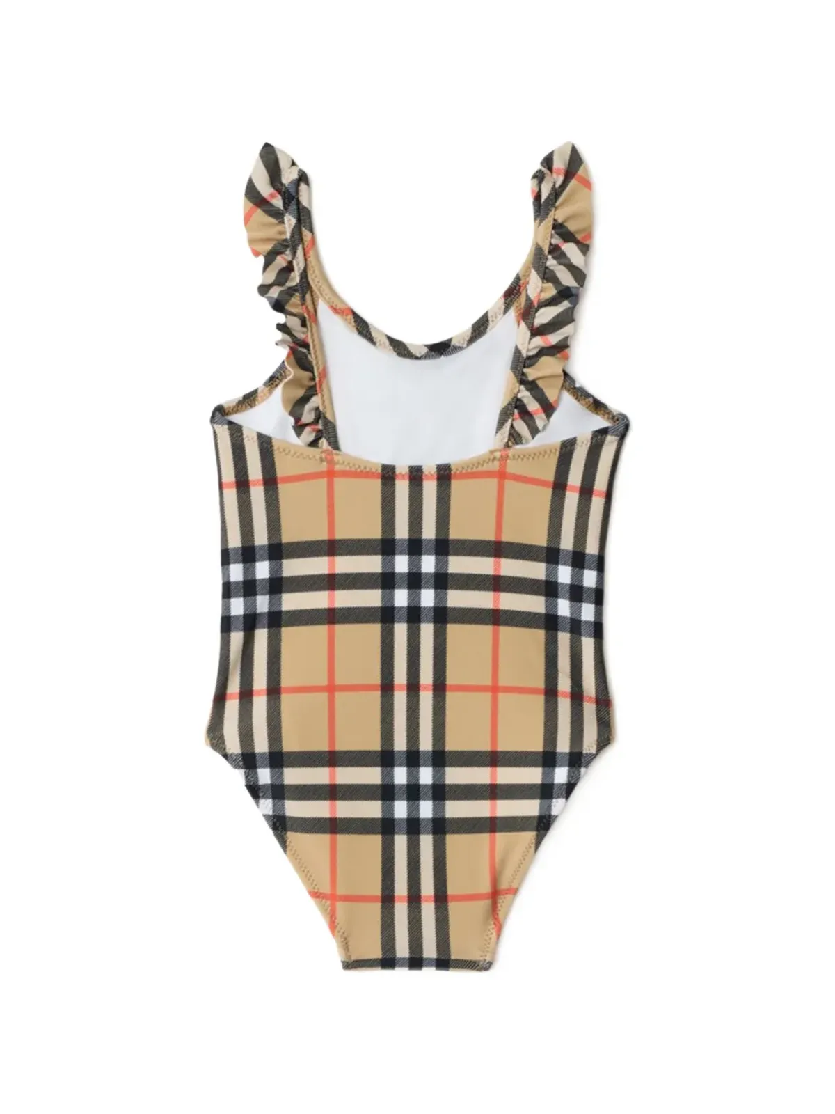 Burberry Kids チェック柄フリル付き水着 - 画像2
