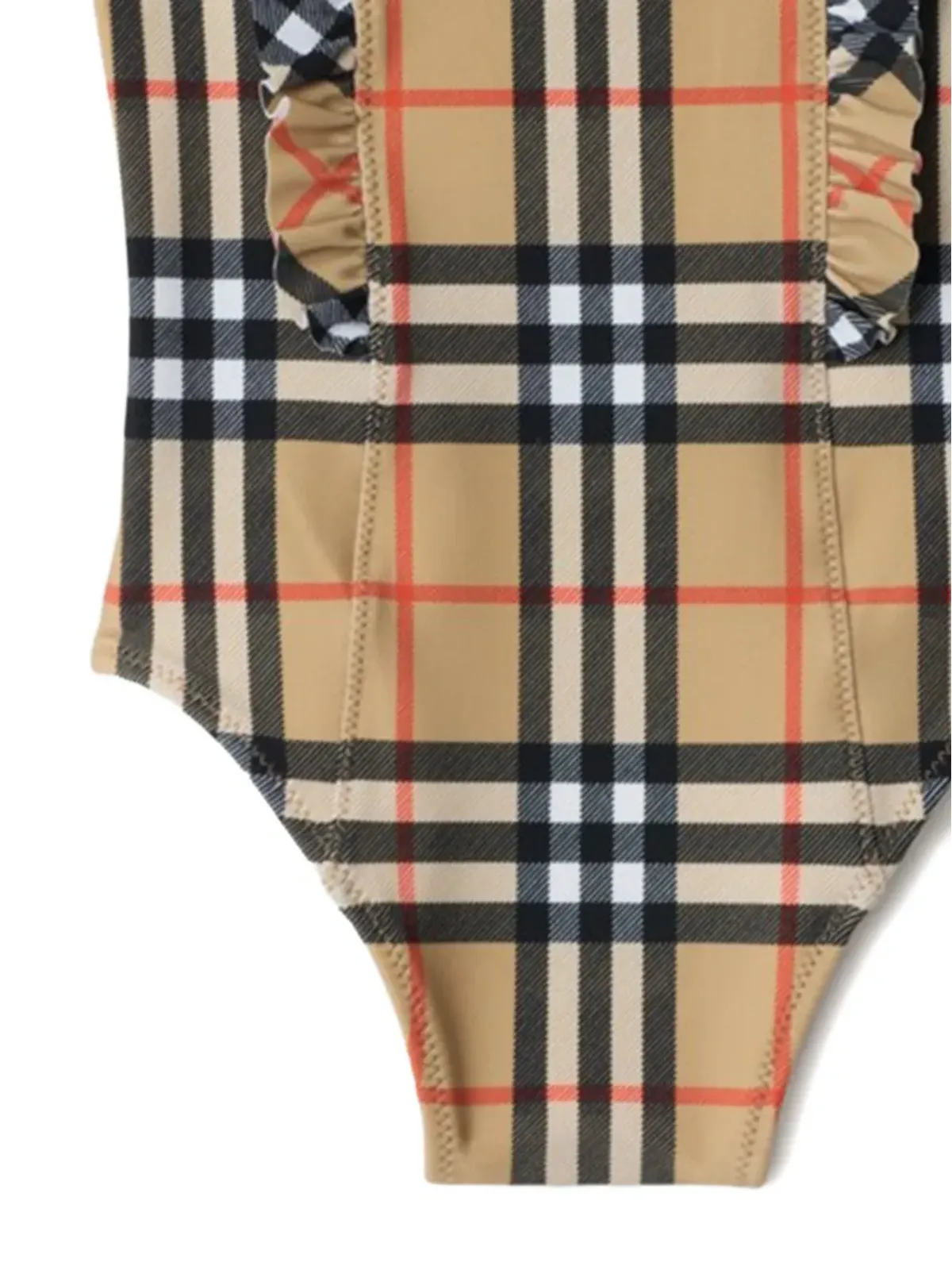 Burberry Kids チェック柄フリル付き水着 - 画像4