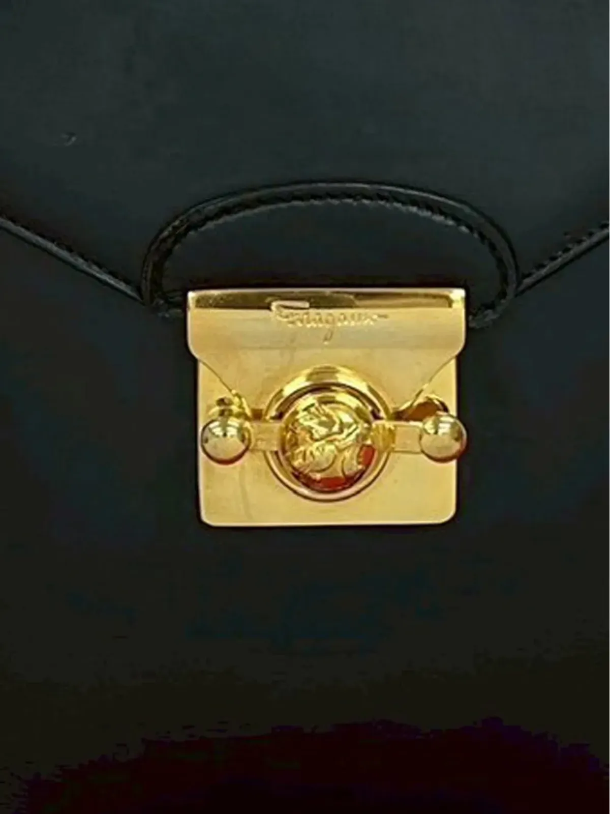 Ferragamo ビンテージ 1990 Gancini カーフスキン レザー バックパック - ブラック - 画像2