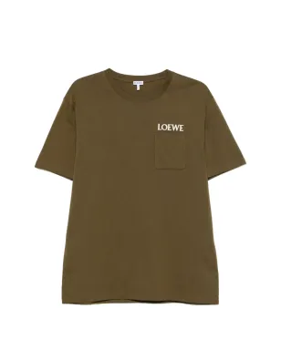 LOEWE ポケットロゴ Tシャツ - グリーン - サムネイル1