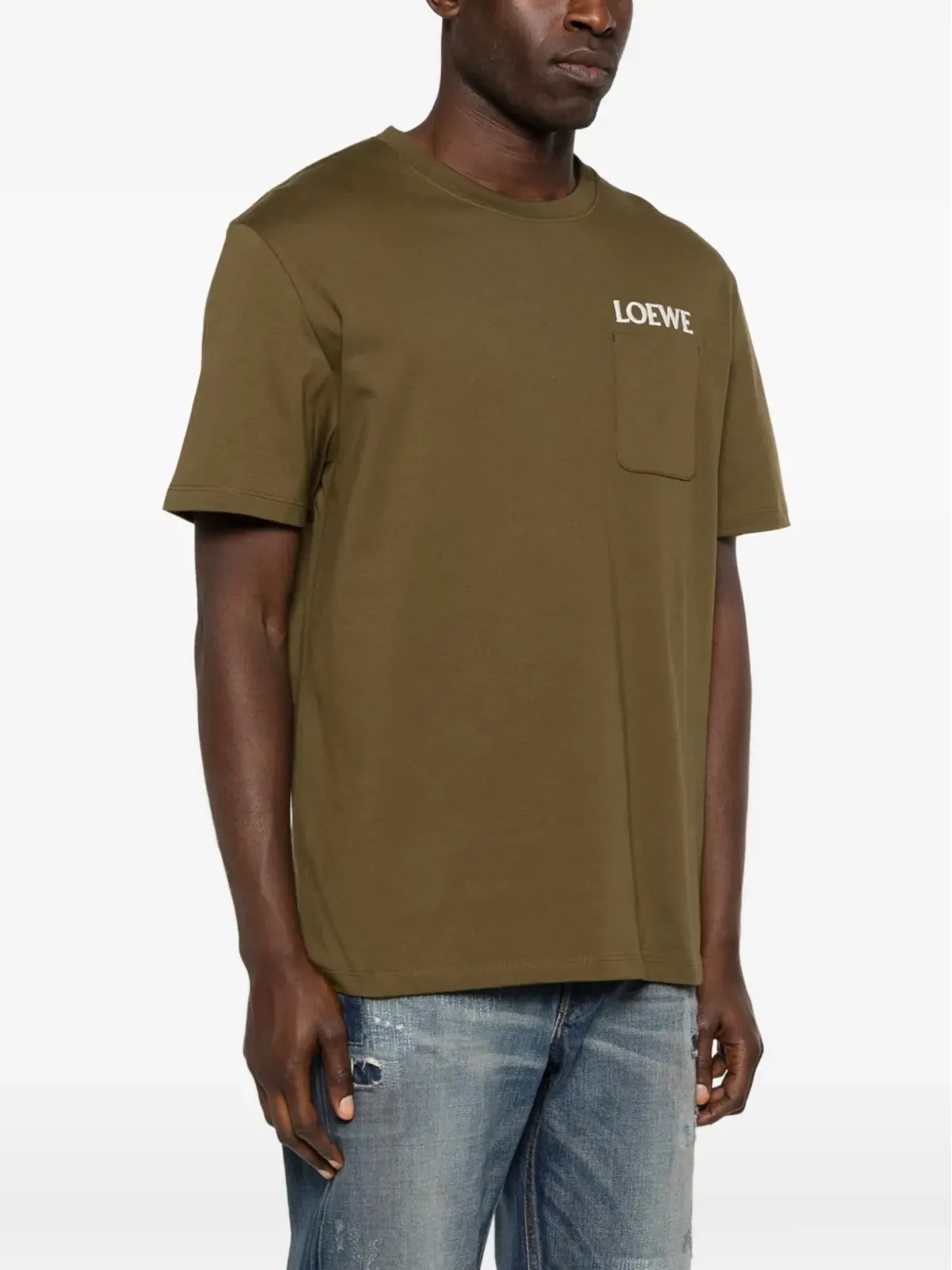 LOEWE ポケットロゴ Tシャツ - グリーン - 画像3