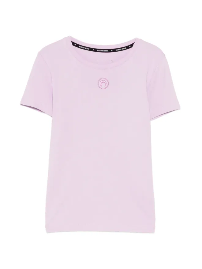 Marine Serre Marine Serre ロゴ刺繍 クルーネック Tシャツの商品画像