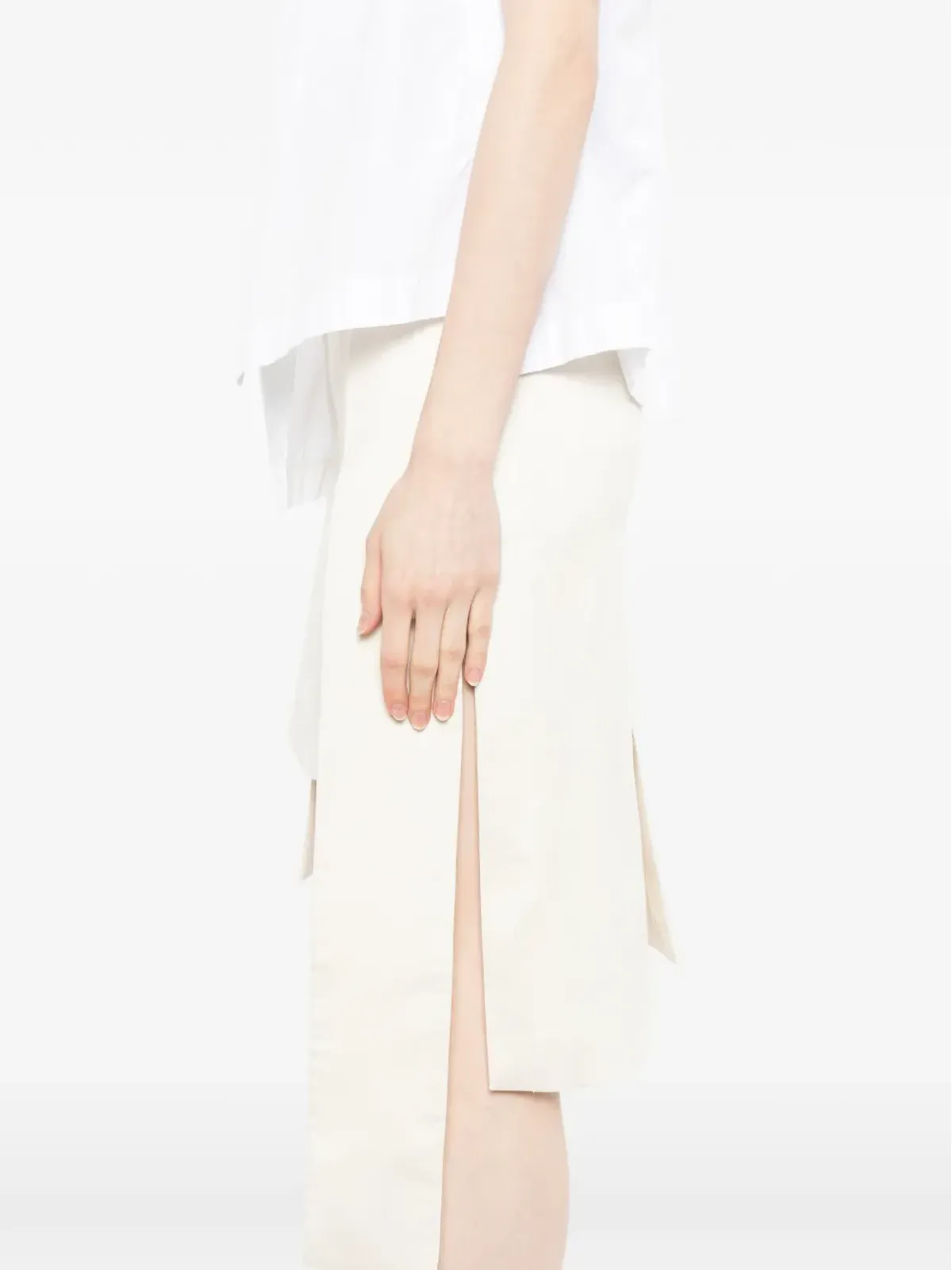 Setchu アシンメトリック レイヤード スカート - 画像5