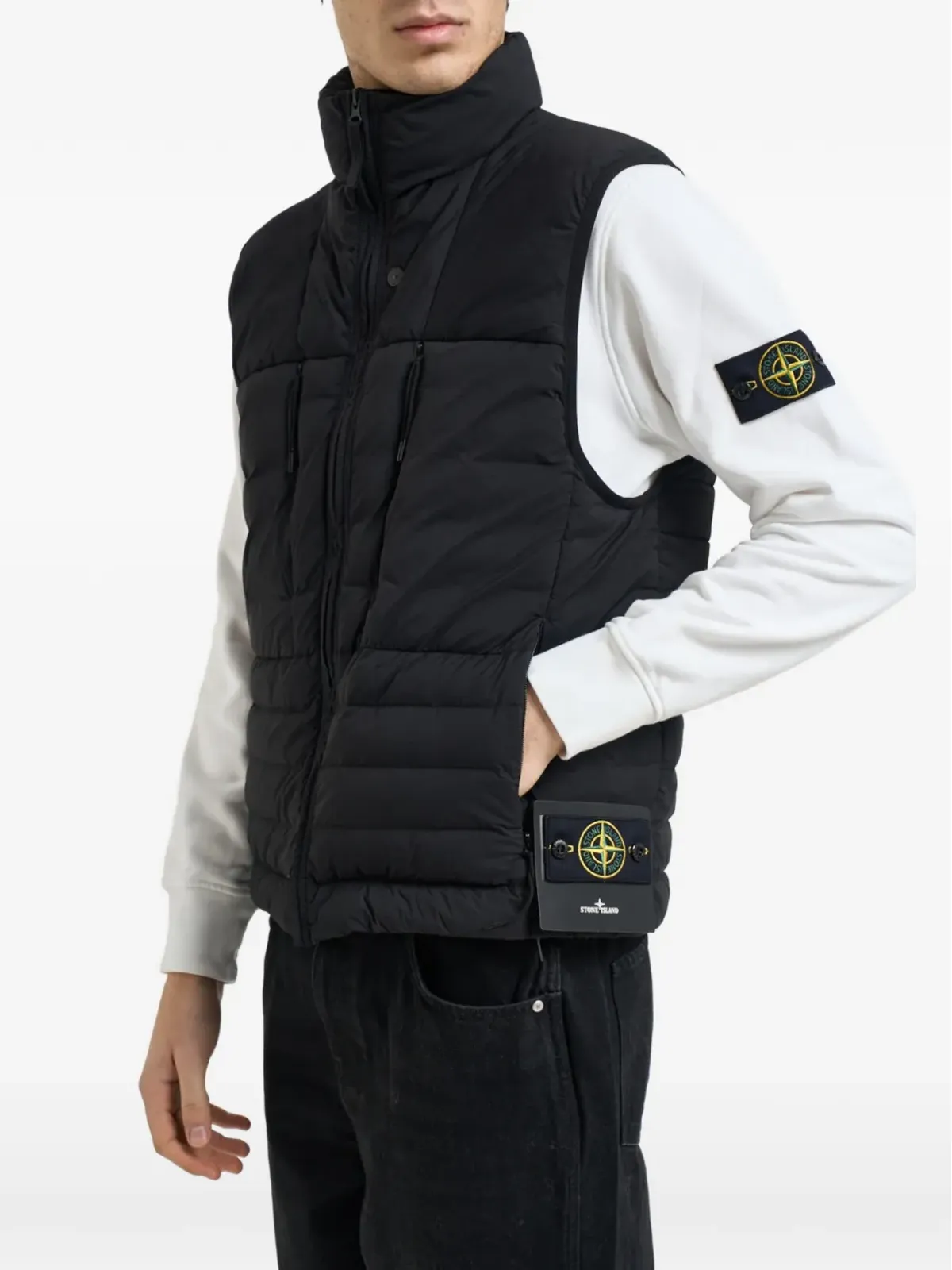 Stone Island キルテッド ノースリーブ ジレ - 画像2