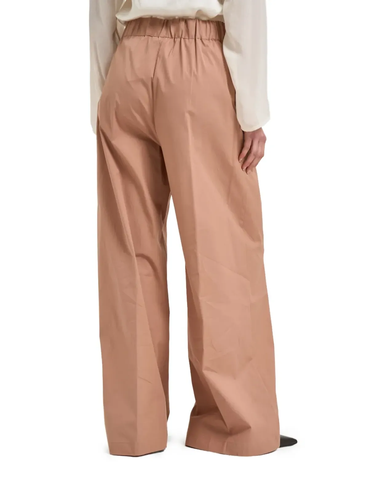 Semicouture elasticated pleated palazzo pants - Neutrals - 画像5