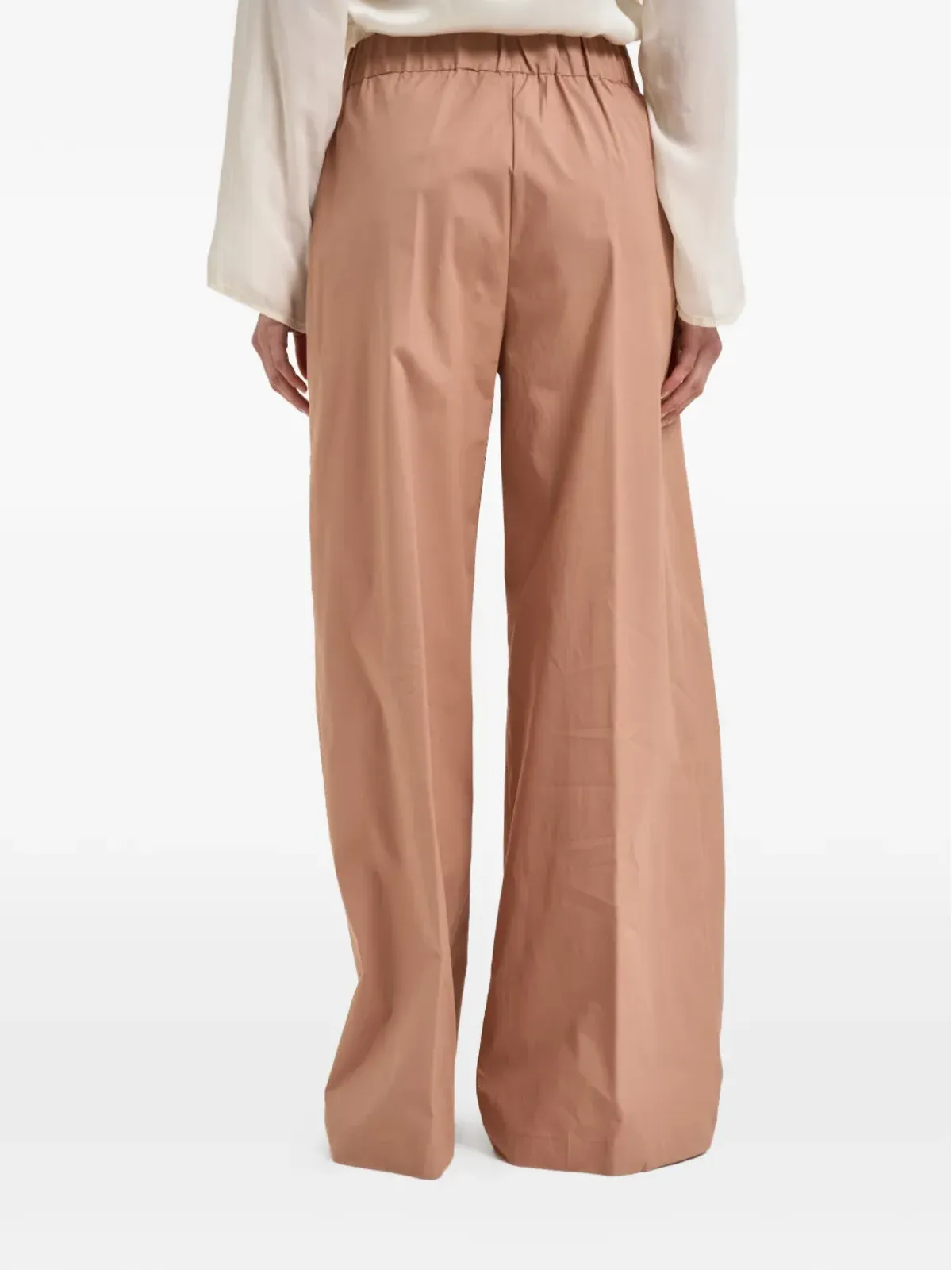 Semicouture elasticated pleated palazzo pants - Neutrals - 画像4