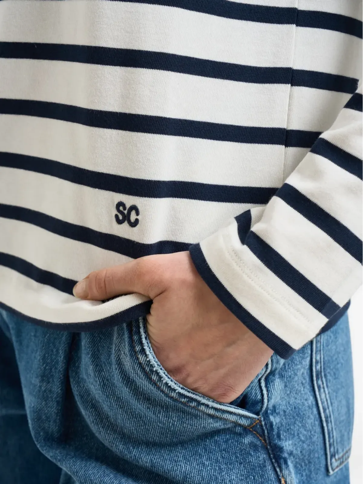 Semicouture カーメリタ ストライプ長袖トップ - 画像4