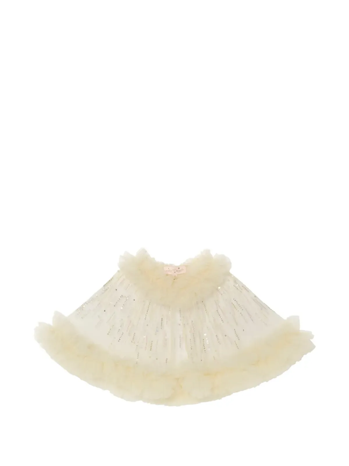 Tutu Du Monde Ayan ruffled sequin-embellished cape - Neutrals - 画像1