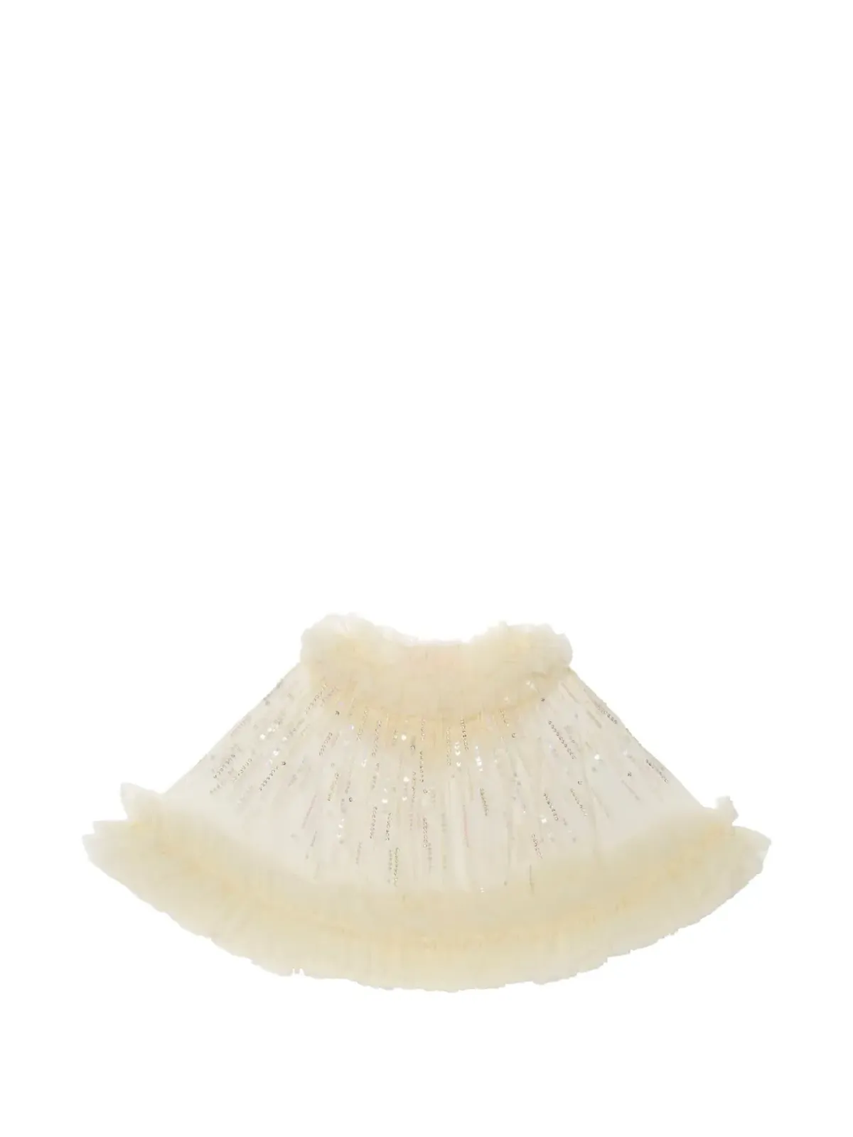 Tutu Du Monde Ayan ruffled sequin-embellished cape - Neutrals - 画像2