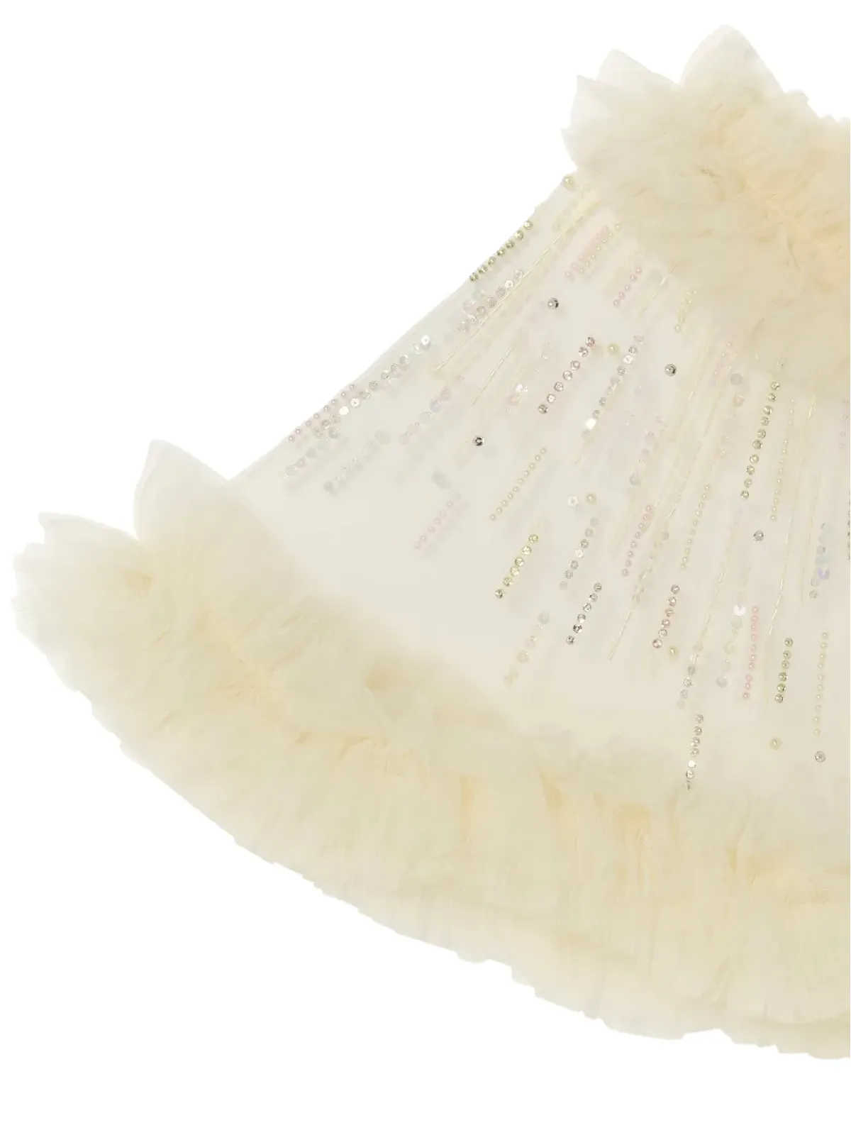 Tutu Du Monde Ayan ruffled sequin-embellished cape - Neutrals - 画像3