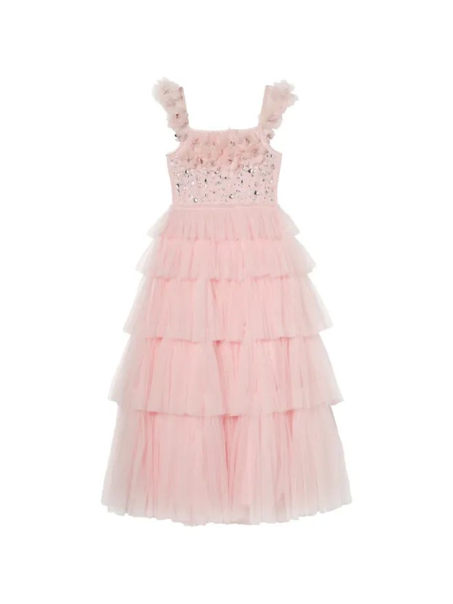 Tutu Du Monde Tutu Du Monde Amira floral-embellished tiered dress - Pinkの商品画像