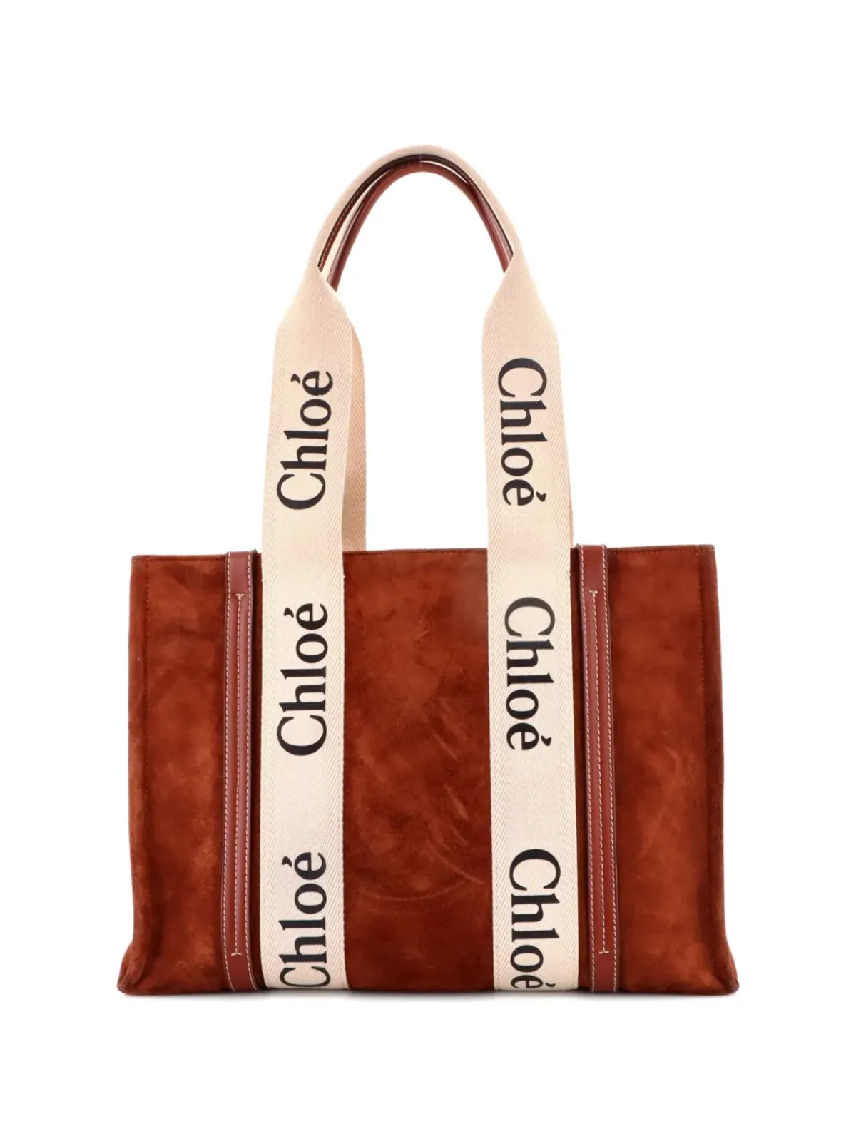 Chloé Pre-Owned ウッディ スエード×キャンバス トートバッグ - ブラウン - 画像2