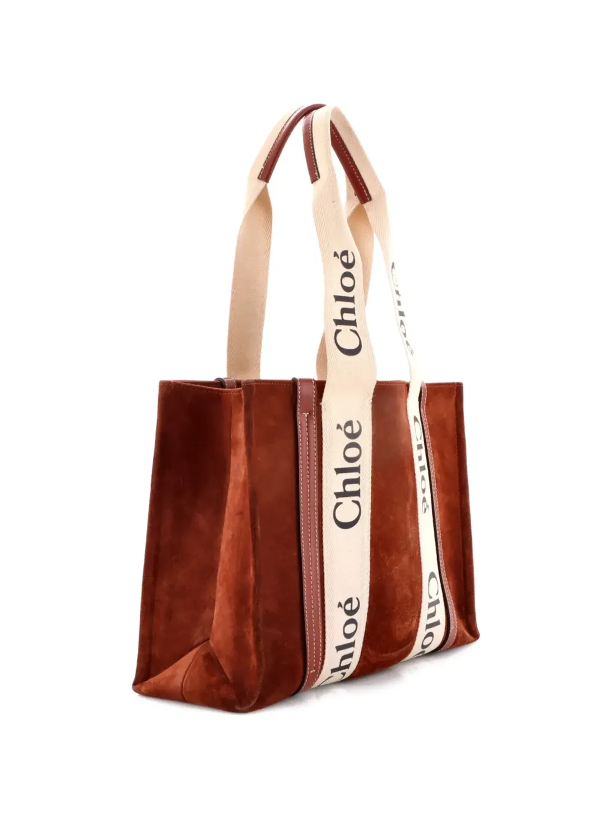 Chloé Pre-Owned ウッディ スエード×キャンバス トートバッグ - ブラウン - 画像3