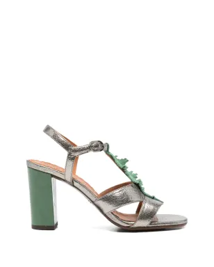 Chie Mihara leaf balia sandals - Silver - サムネイル1