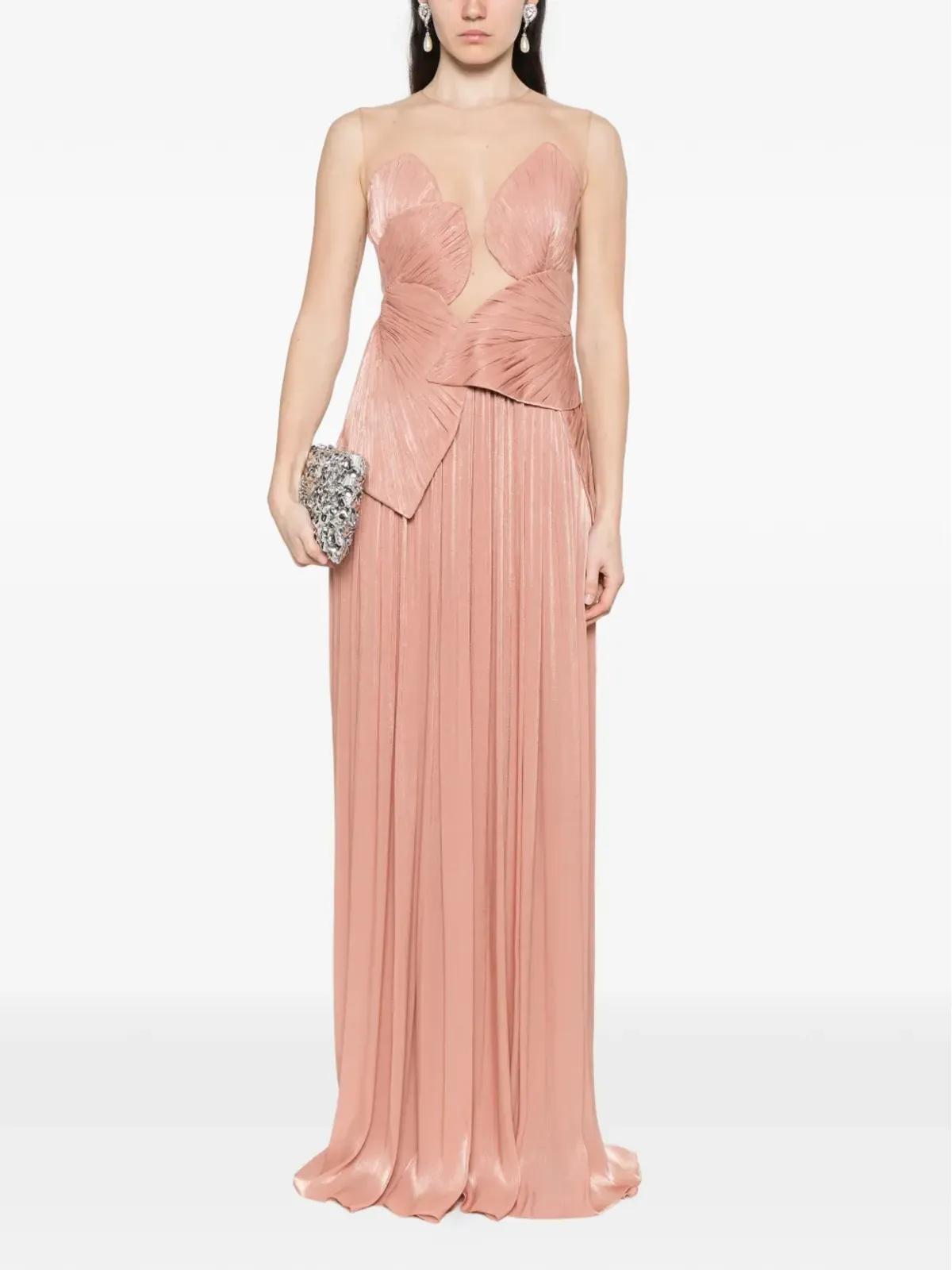 Costarellos Serenne pleated maxi dress - Pink - 画像2